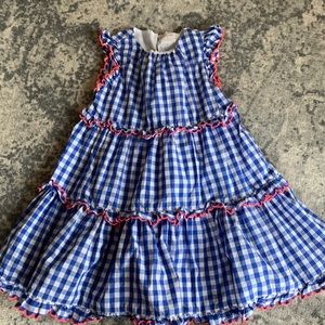 Crewcuts Blue Gingham Dress - Size 7